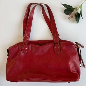 Matt & Nat Red Vegan Leather Shoulder Bag Purse